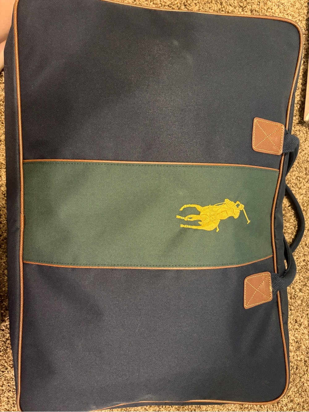Polo by Ralph Lauren Navy and Green Duffel Set